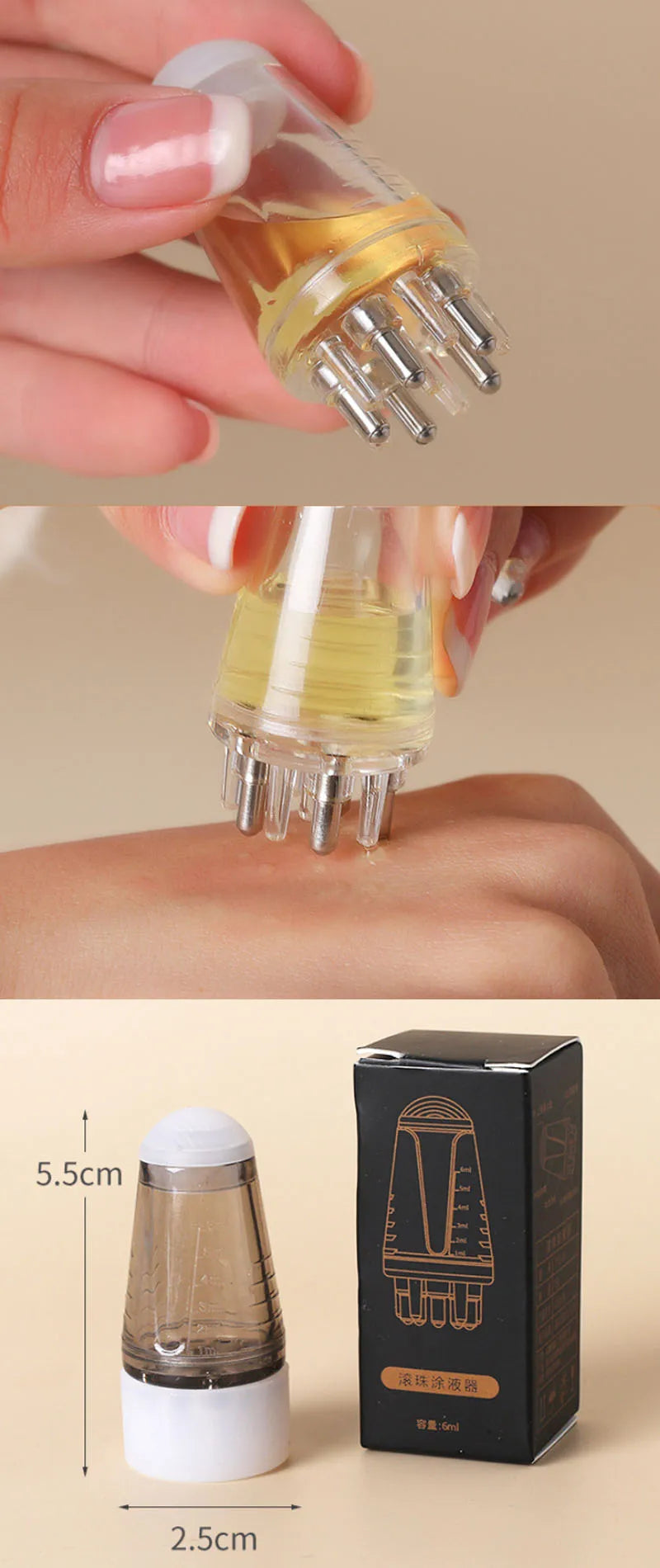 Applicateur d'huile pour cuir chevelu